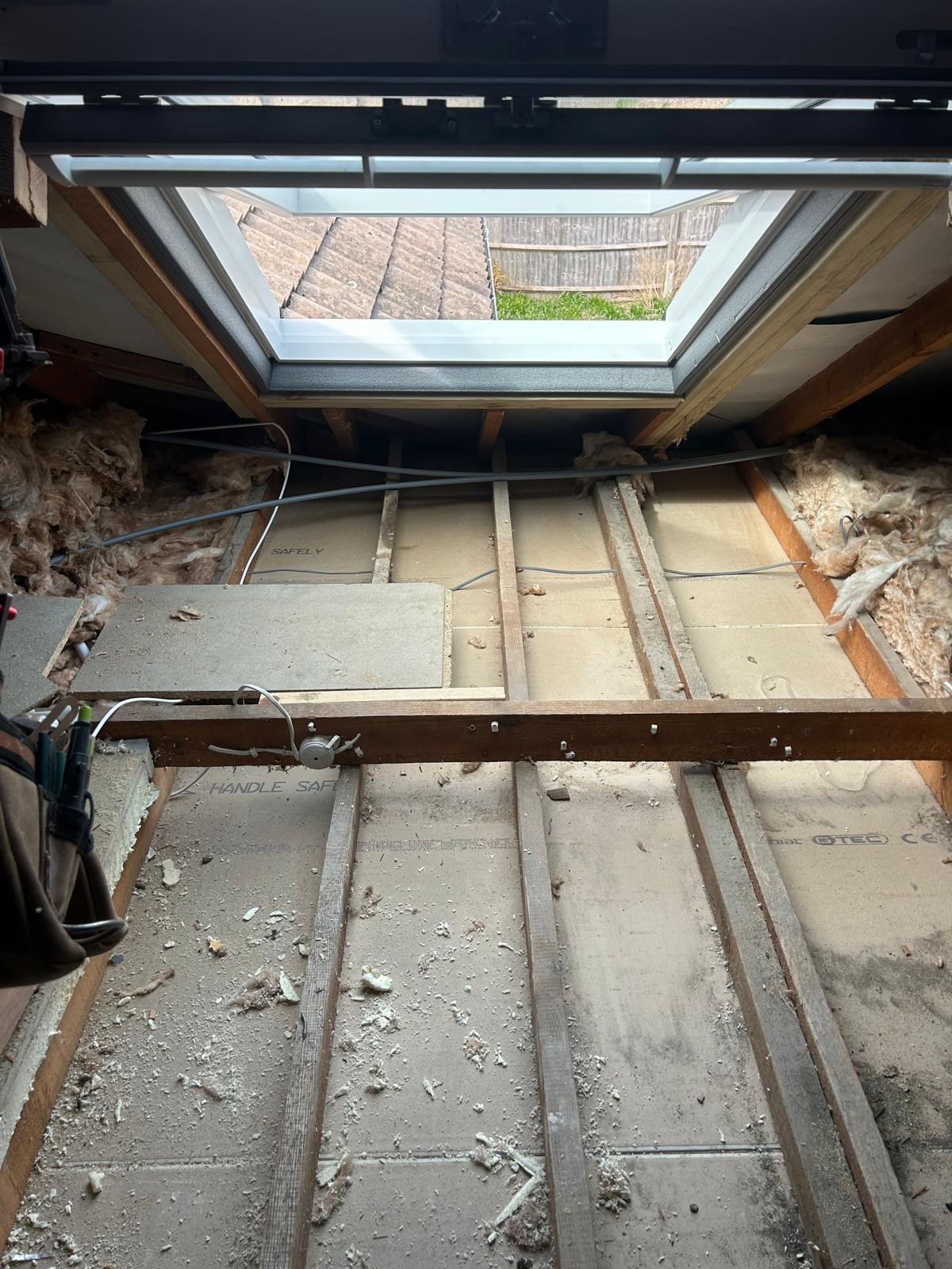 New Velux roof window fitted with flashing kit in Eastbourne